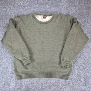 Vtg Cabela's XCR Gore-Tex Sweater Mens 2X Wool Lined Elbow Patches Hunting USA